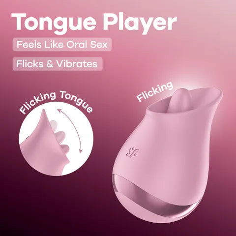 Satisfyer Tongue Player - Pink USB Rechargeable Flicking Stimulator