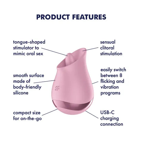 Satisfyer Tongue Player - Pink USB Rechargeable Flicking Stimulator