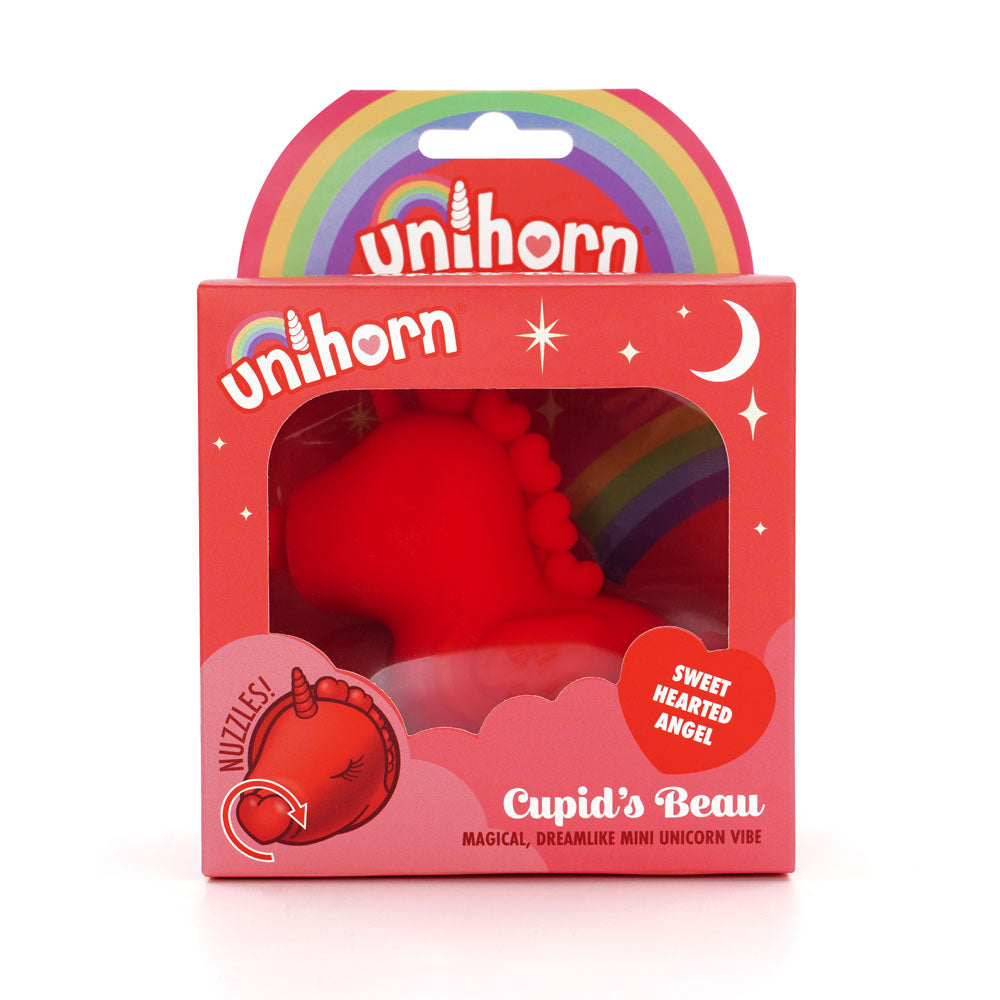 Unihorn - Cupids Beau - Red USB Rechargeable Heart Nosed Stimulator-UNICB