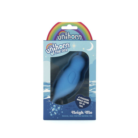 Unihorn of the Sea - Neigh Mo - The Narwhal - Blue USB Rechargeable Dual Motor Stimulator-UNINM