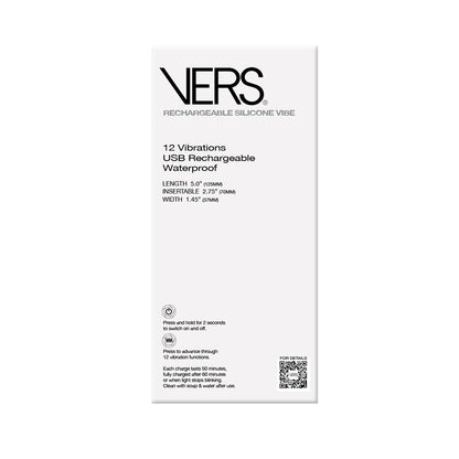 VERS Rechargeable Silicone Plug Vibe - Black 12.5 cm USB Rechargeable Vibrating Butt Plug-VRS-2203