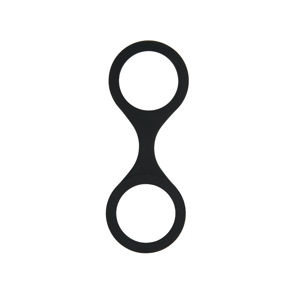 WhipSmart Silicone Handcuffs - Black - Black Restraint with Bonus Blindfold-WS1500