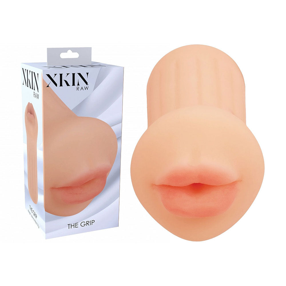 XKIN Raw - The Grip - Flesh 12 cm Mouth Stroker - XKN003FLE
