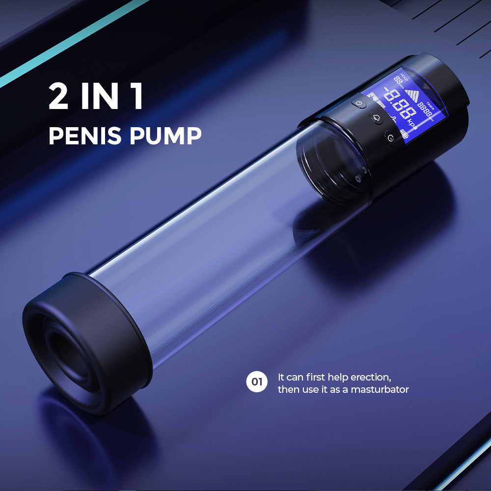 LuvPump Smart Penis Pump - Clear USB Rechargeable Automatic Penis Pump - ZD-05-09