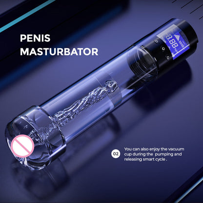 LuvPump Smart Penis Pump - Clear USB Rechargeable Automatic Penis Pump - ZD-05-09