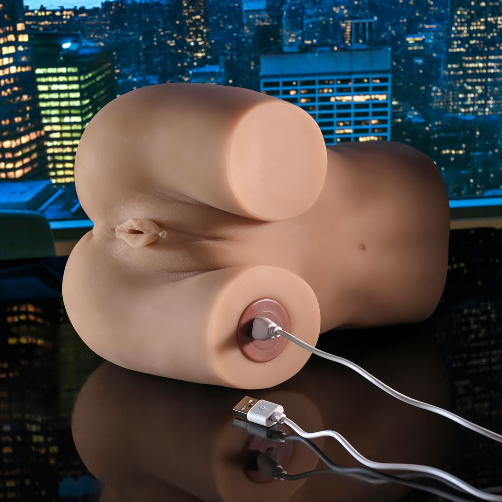 Zero Tolerance ROCK MY WORLD - Flesh USB Rechargeable Doggy Style Thrusting Mini Torso Masturbator - ZE-RS-7661-2