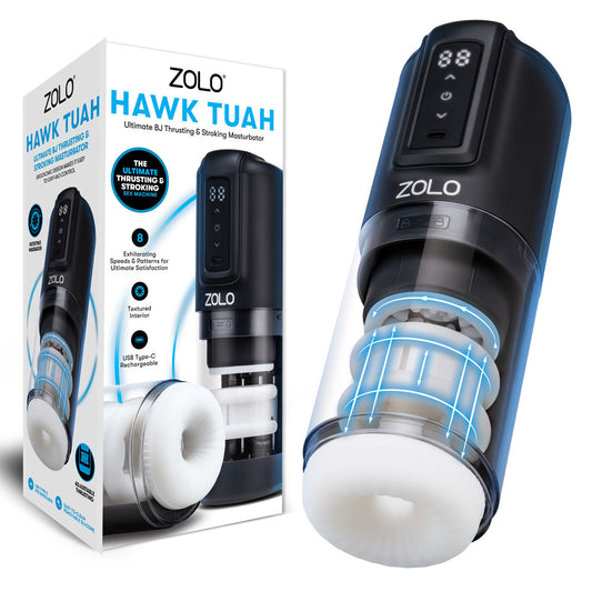 Zolo HAWK TUAH Ultimate BJ Stroker - USB Rechargeable Thrusting & Rotating Auto Stroker - ZO-6078