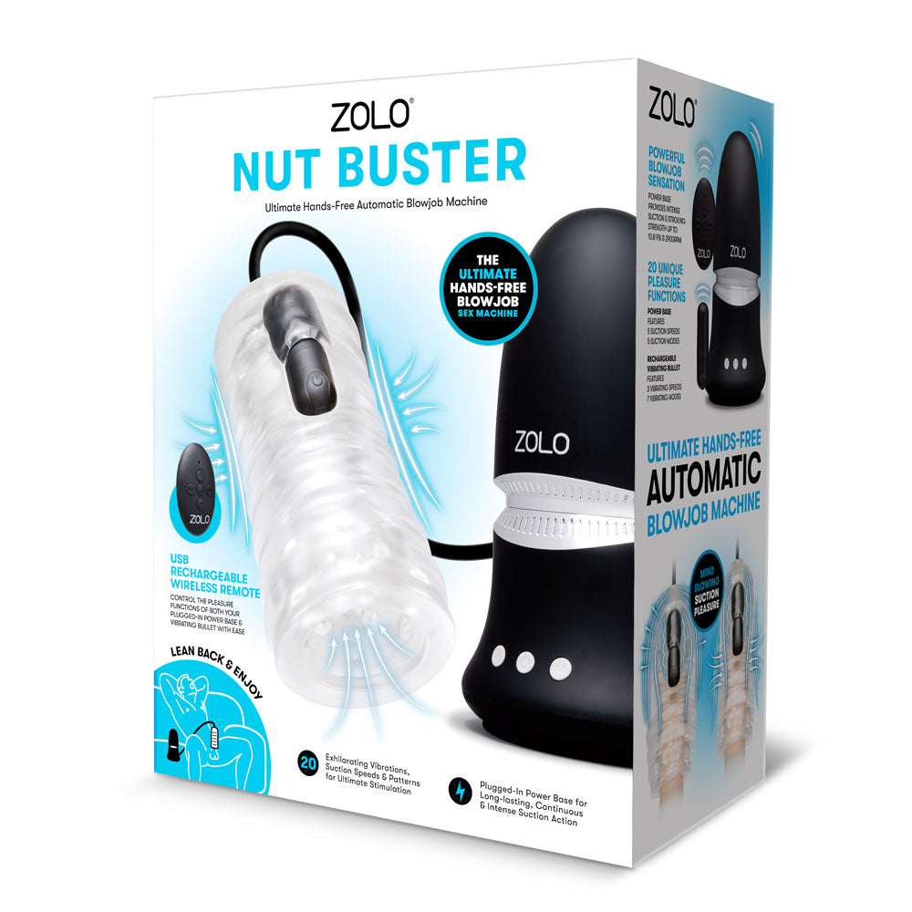 Zolo NUT BUSTER - Mains Powered Hands Free Automatic Blowjob Machine - ZO-6080